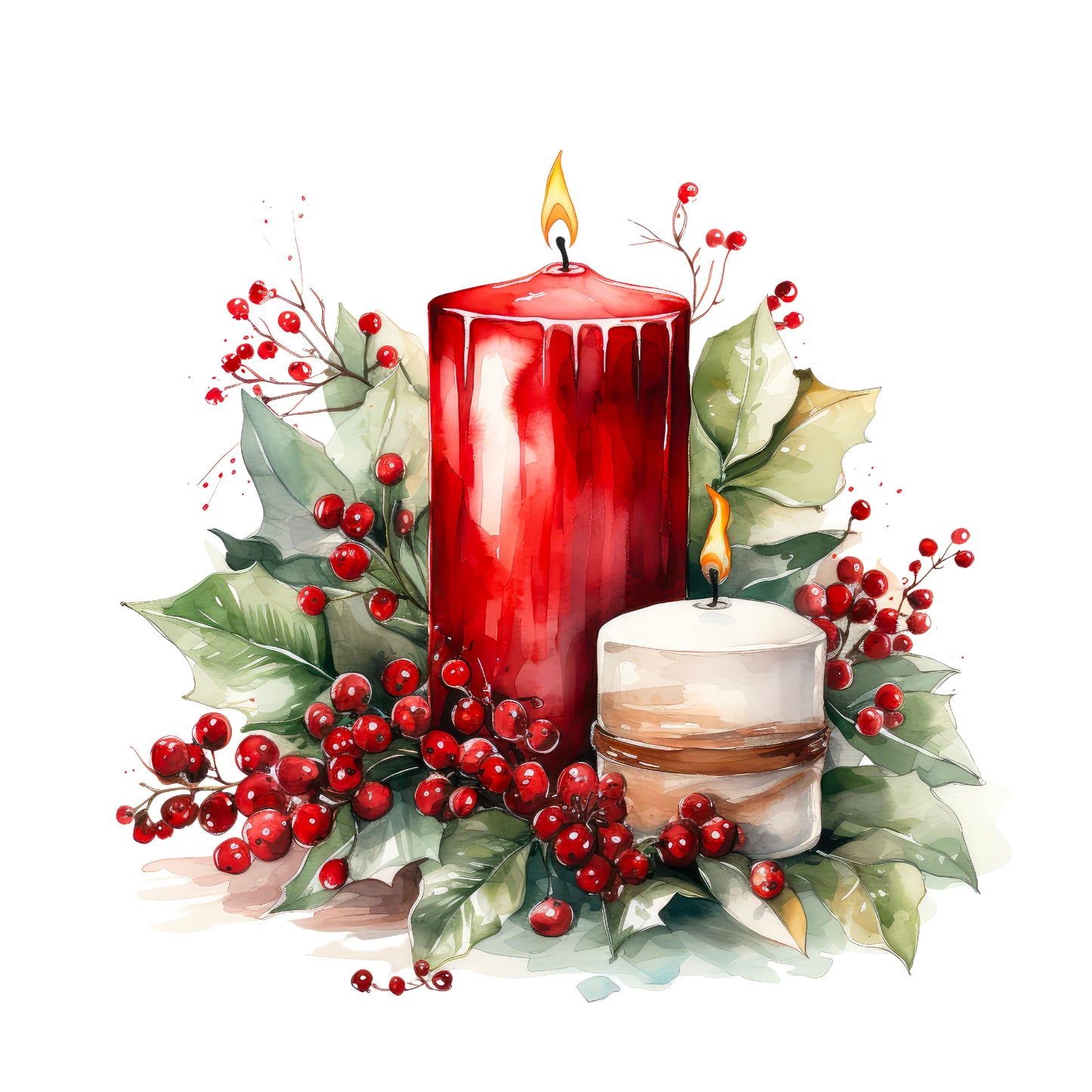Weihnachtliche Rote Kerzen