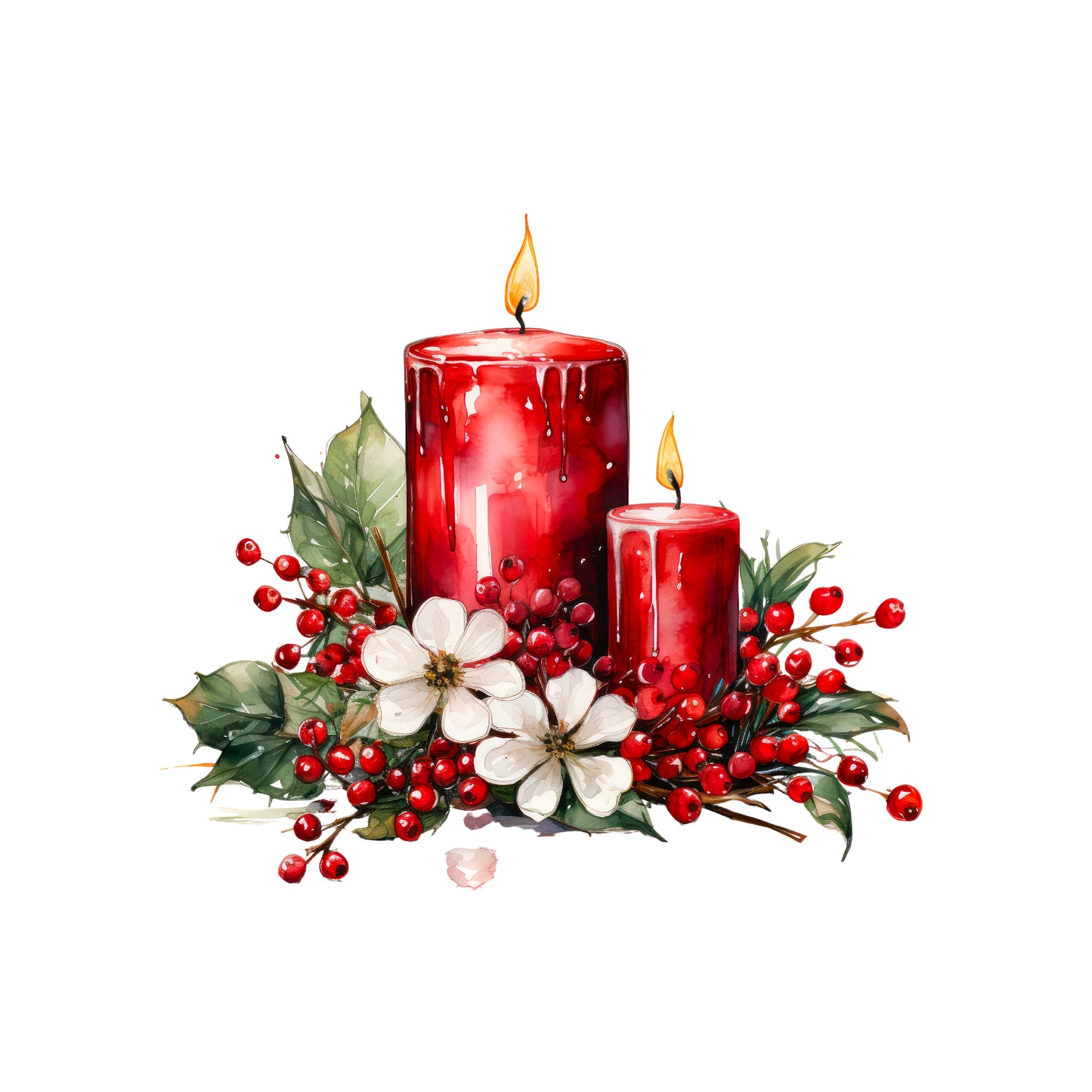 Weihnachtliche Rote Kerzen