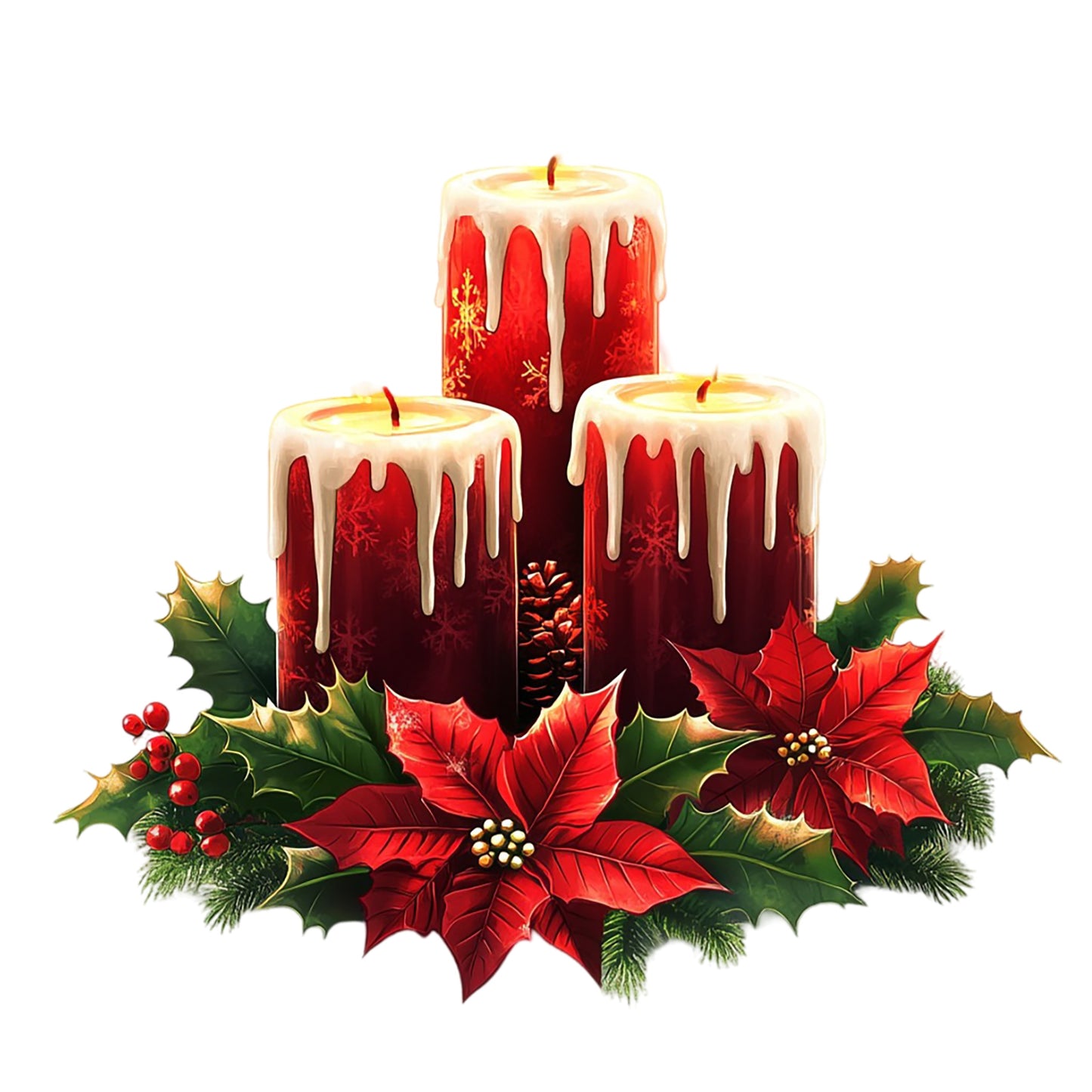 Weihnachtliche Rote Kerzen